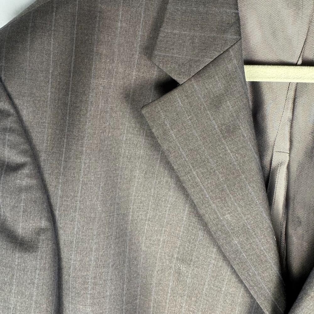 Vintage Oscar de la Renta Wool Blazer 44S Pinstrip Sport Coat, Classic, Designer - Picture 3 of 14